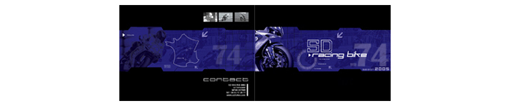 plaquette publicitaire team sd racing bike couverture document